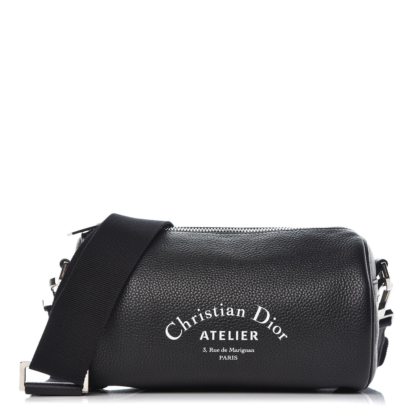HOMME Grained Calfskin Mens Roller Pouch Black