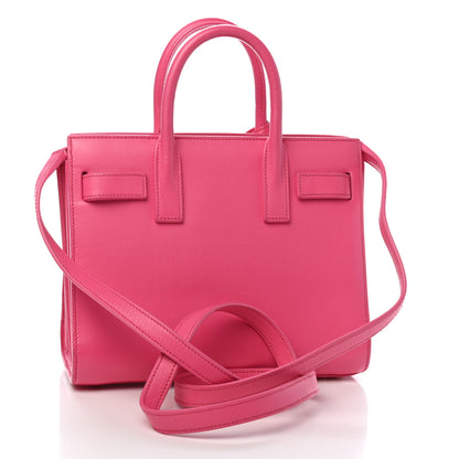 Saint Laurent Calfskin Nano Sac De Jour Lipstick Fuchsia 3 of 9