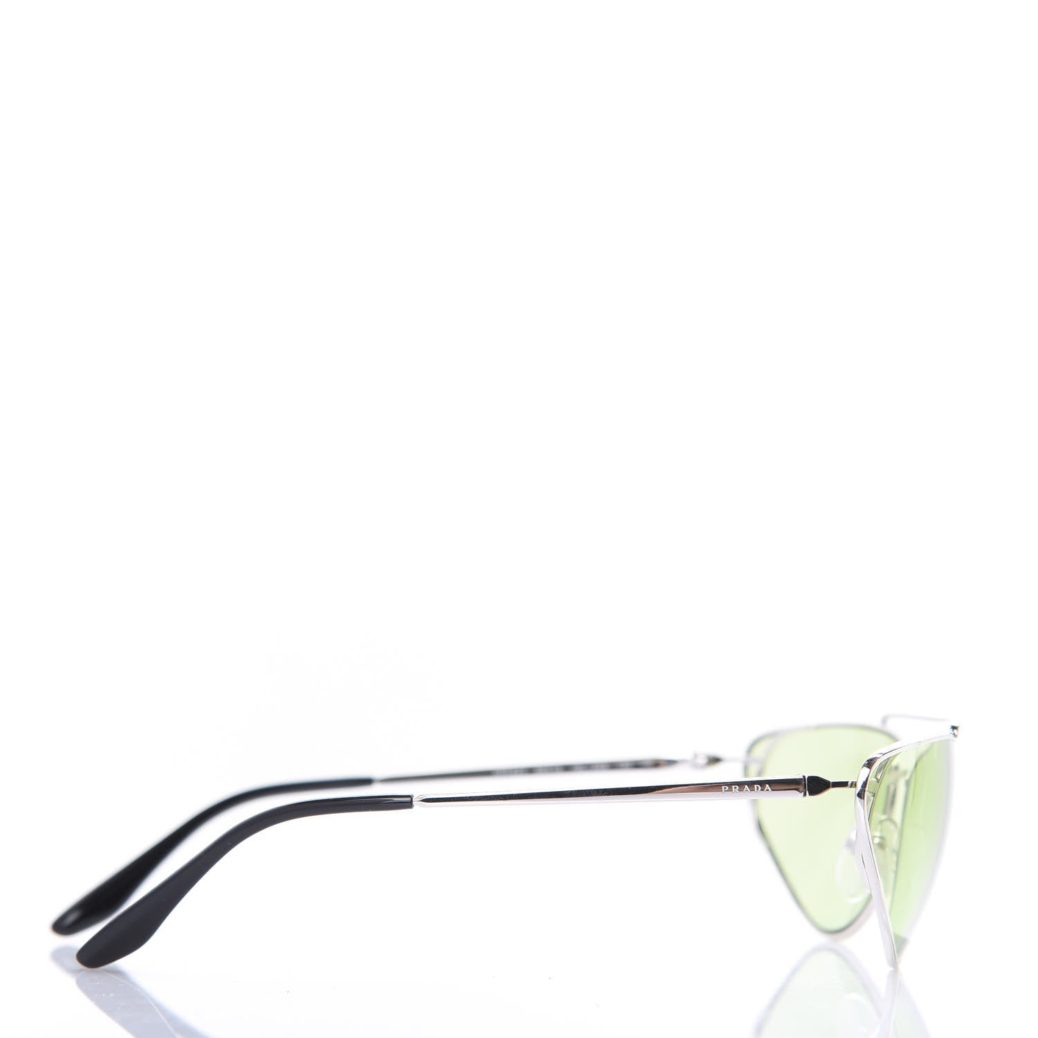 Prada Metal Cat Eye Sunglasses SPR 62V Green 3 of 8