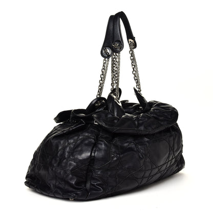 Christian Dior Lambskin Cannage Le Trente Tote Black 4 of 7