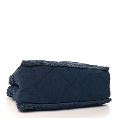 Chanel Canvas Large Double Face Shopping Tote Navy 4 of 10