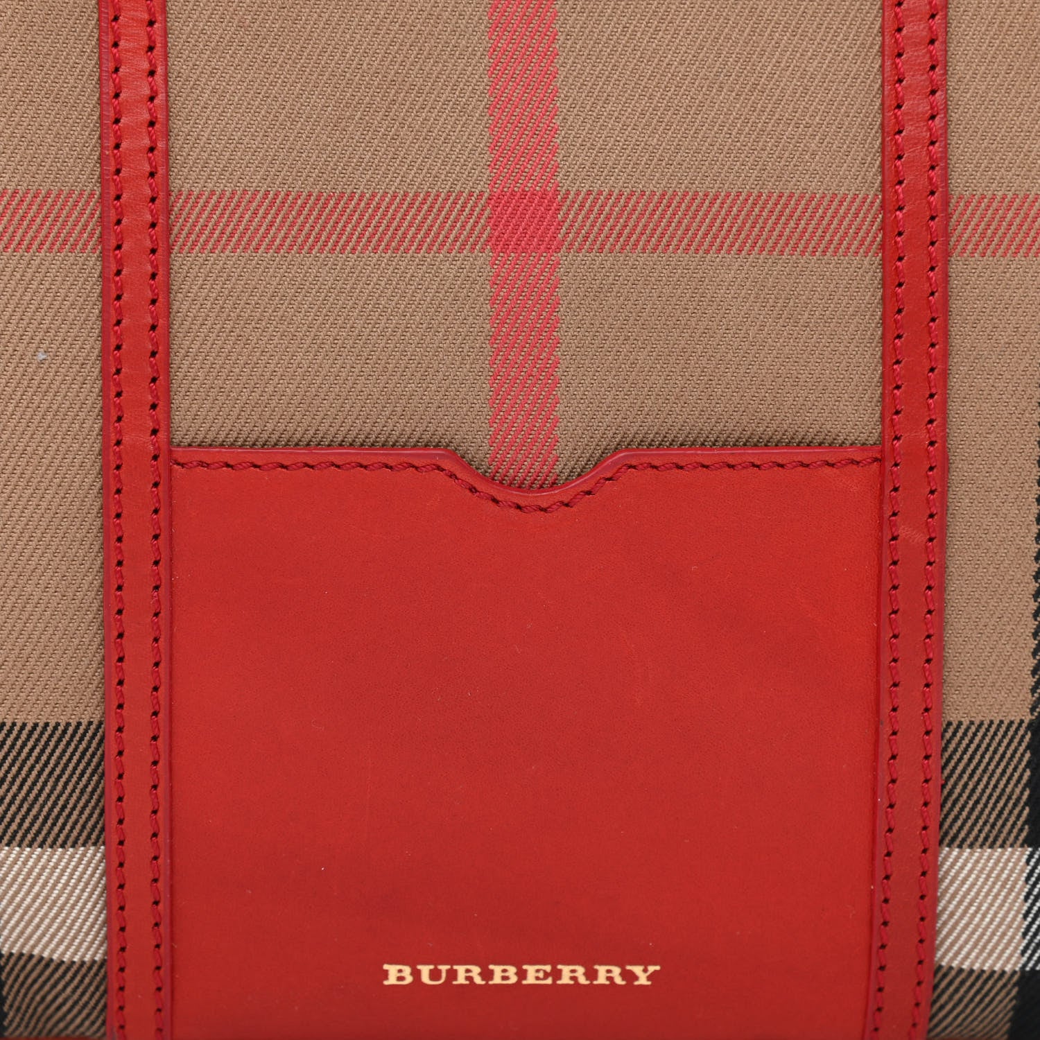 Burberry House Check Peyton Crossbody Clutch Bag Russet 9 of 13