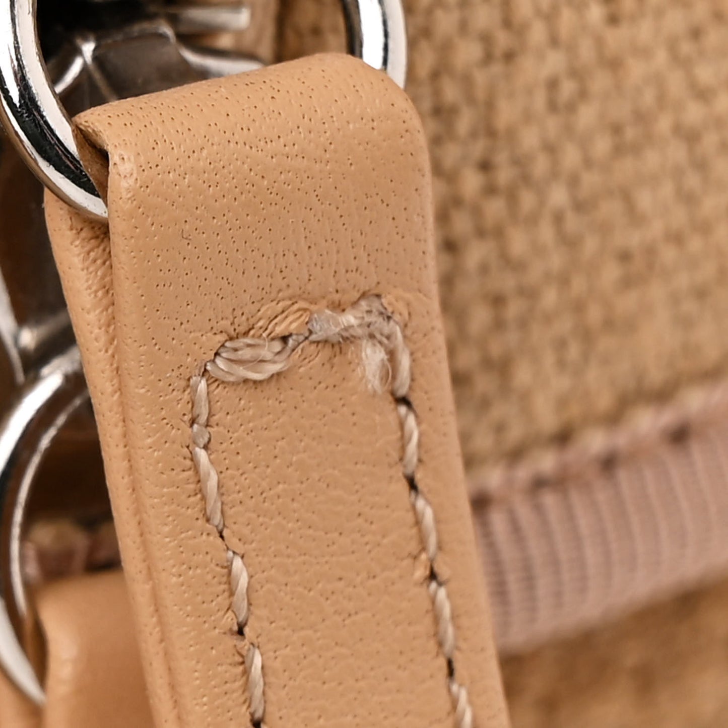 Canvas Deauville Bowling Bag Beige