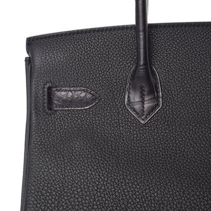 Hermes Togo Matte Alligator Birkin Touch 30 Black 21 of 40