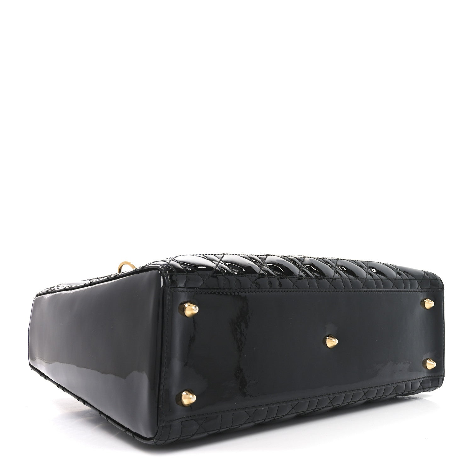 Christian Dior Patent Cannage Large Lady Dior Black 4 of 10