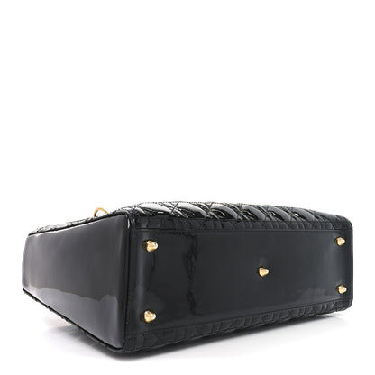 Christian Dior Patent Cannage Large Lady Dior Black 4 of 10