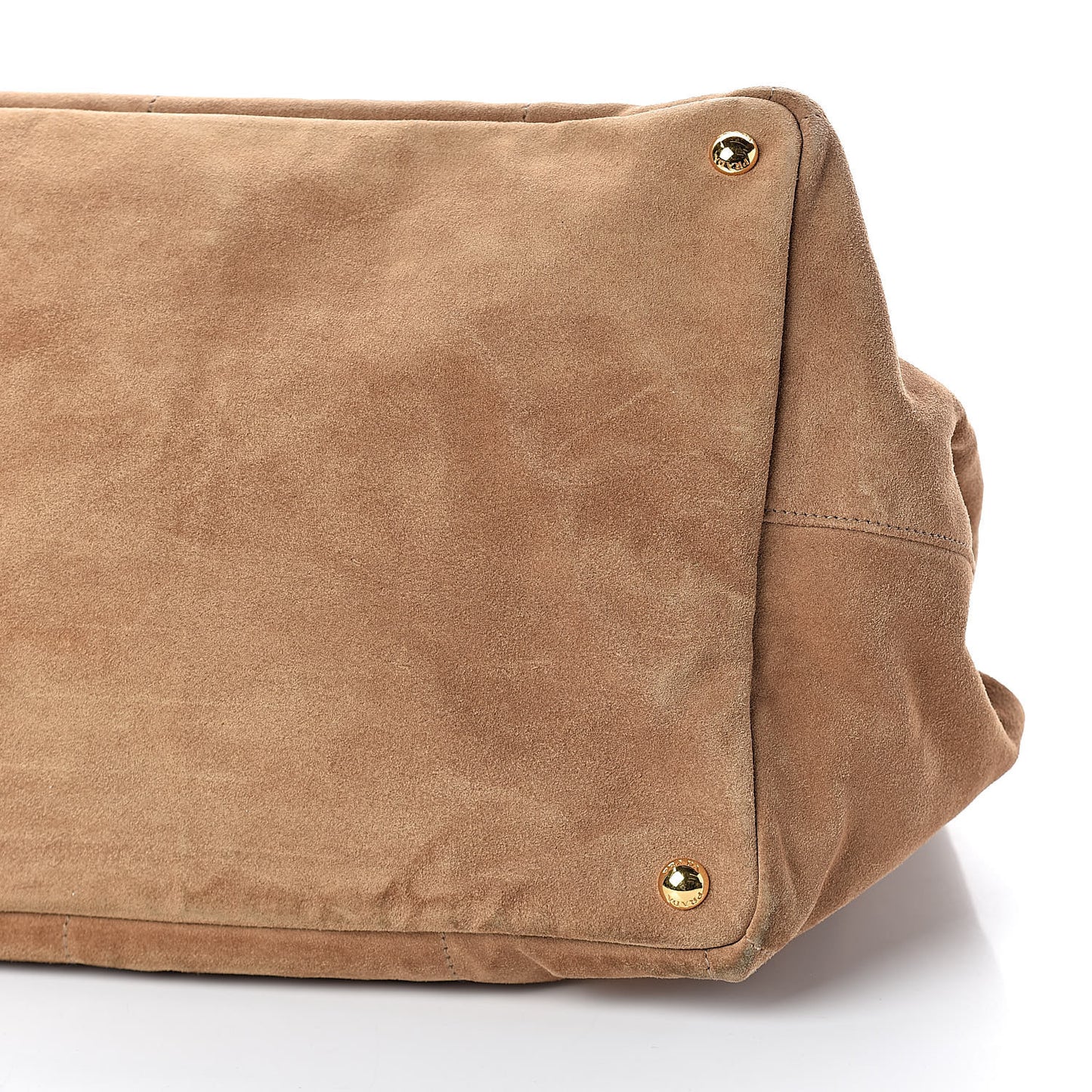 Scamosciato Logo Tote Cammello