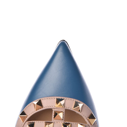 Valentino Garavani Nappa Rockstud Cage Ballerina Flats 36 Light Sapphire Poudre 9 of 13