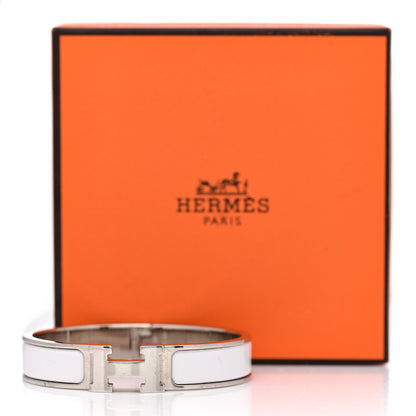 Hermes Enamel Narrow Clic Clac H Bracelet PM White 3 of 5