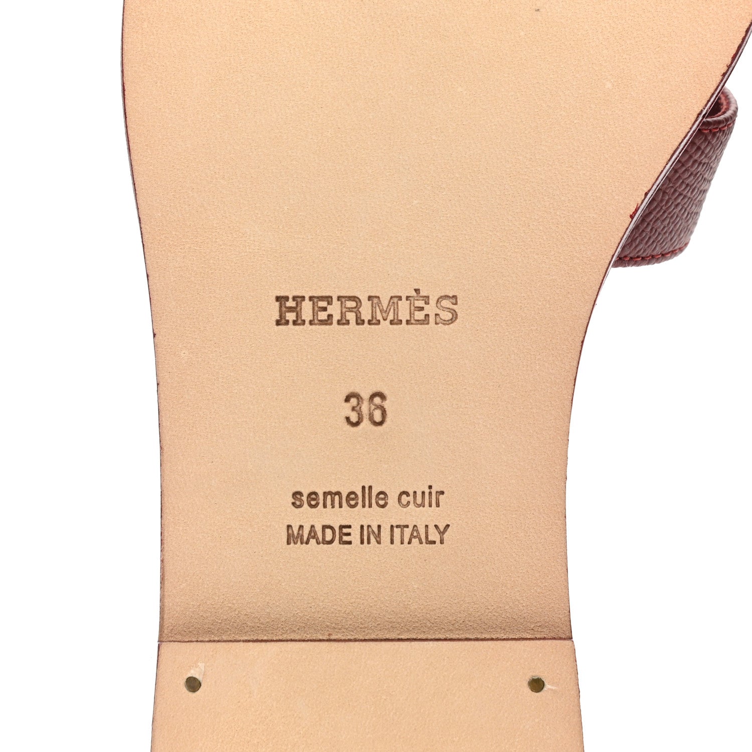 Hermes Epsom Oran Sandals 36 Rouge H 6 of 9