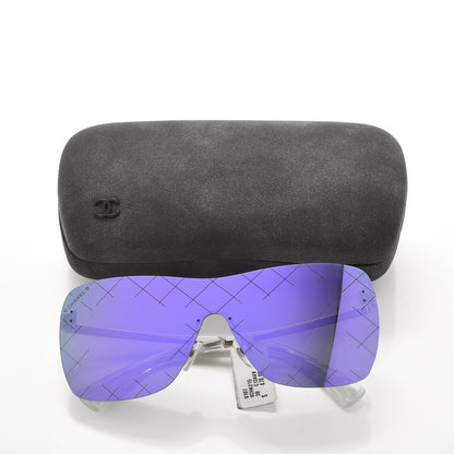 Chanel Shield Runway Sunglasses 4215 Silver Purple 8 of 8