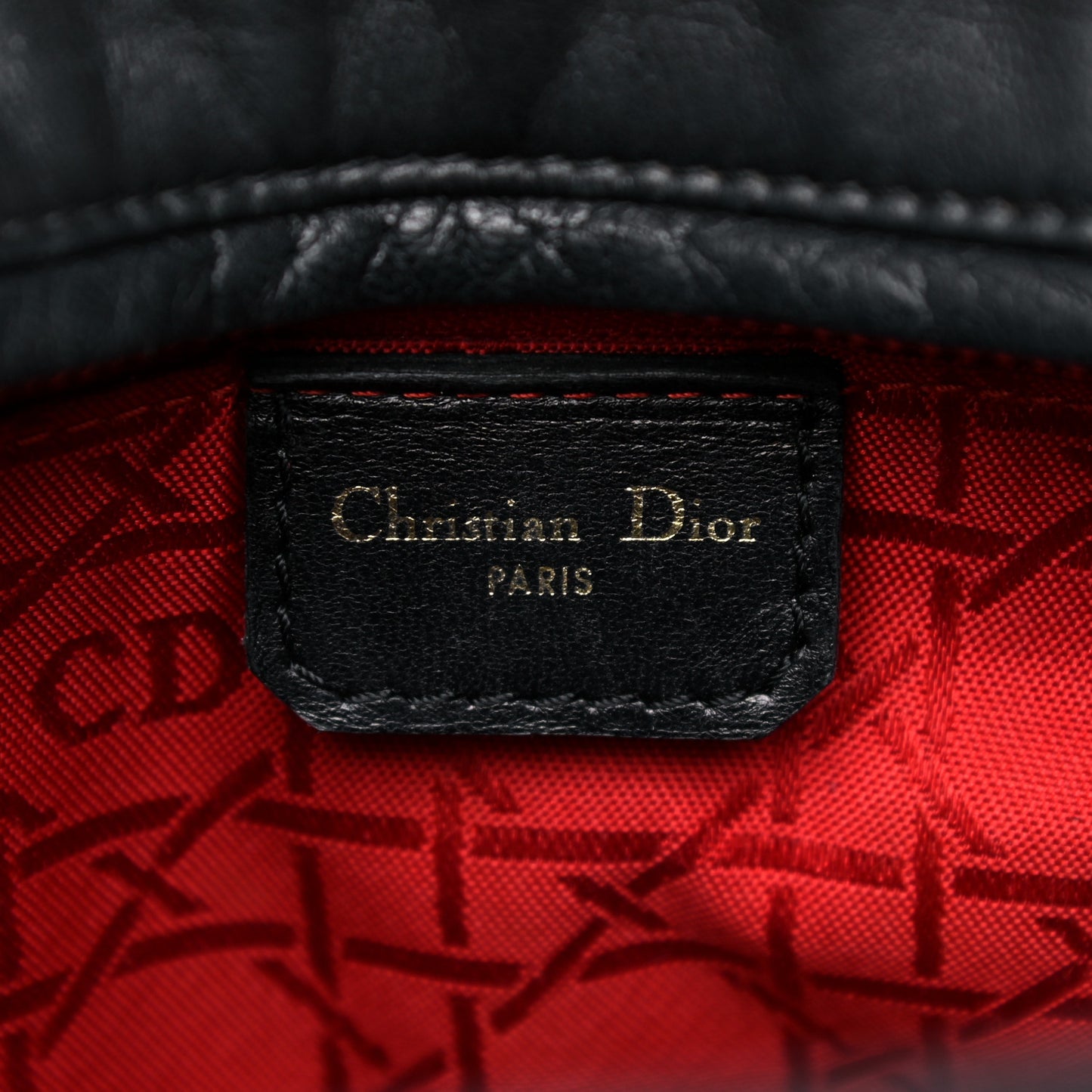 Lambskin Cannage Medium Lady Dior Black