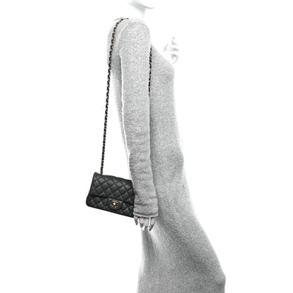 Chanel Iridescent Caviar Quilted Mini Rectangular Flap Charcoal 2 of 11