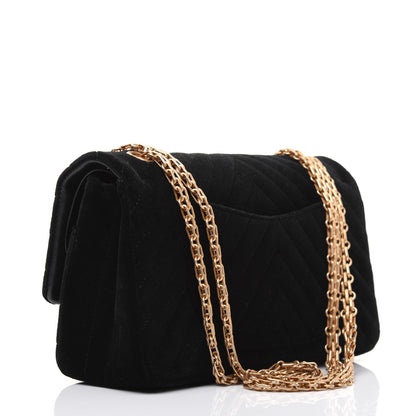 Chanel Velvet Chevron Quilted 2.55 Reissue 225 Flap Black 3 of 17