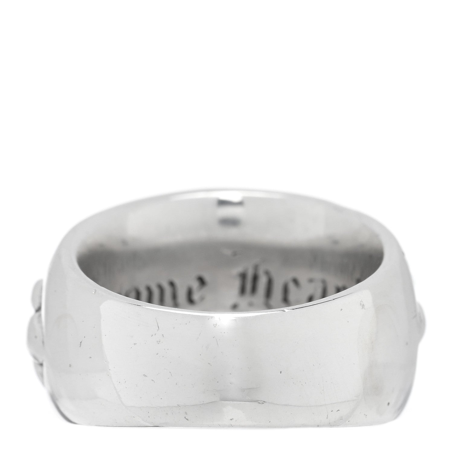 Chrome Hearts Sterling Silver Diamond Floral Cross Pave Ring 52 6 3 of 4