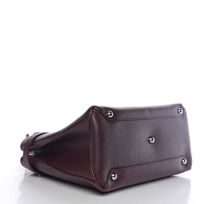 Burberry Derby Calfskin House Check Medium Banner Tote Burgundy 3 of 9