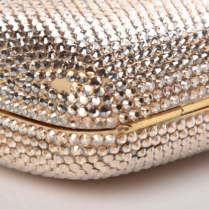 Judith Leiber Swarovski Crystal Minaudière Clutch Gold 10 of 12