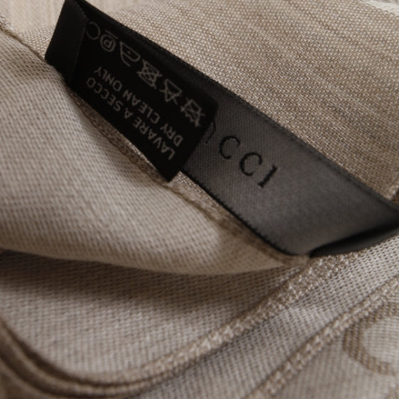 Wool Silk Monogram Scarf