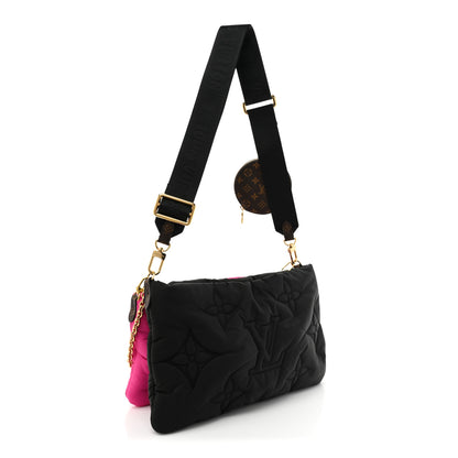 Louis Vuitton Econyl Monogram Pillow Maxi Multi Pochette Accessories Black Fuchsia 3 of 13