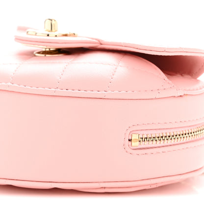 Chanel Lambskin Quilted CC In Love Heart Clutch With Chain Light Pink 10 of 11
