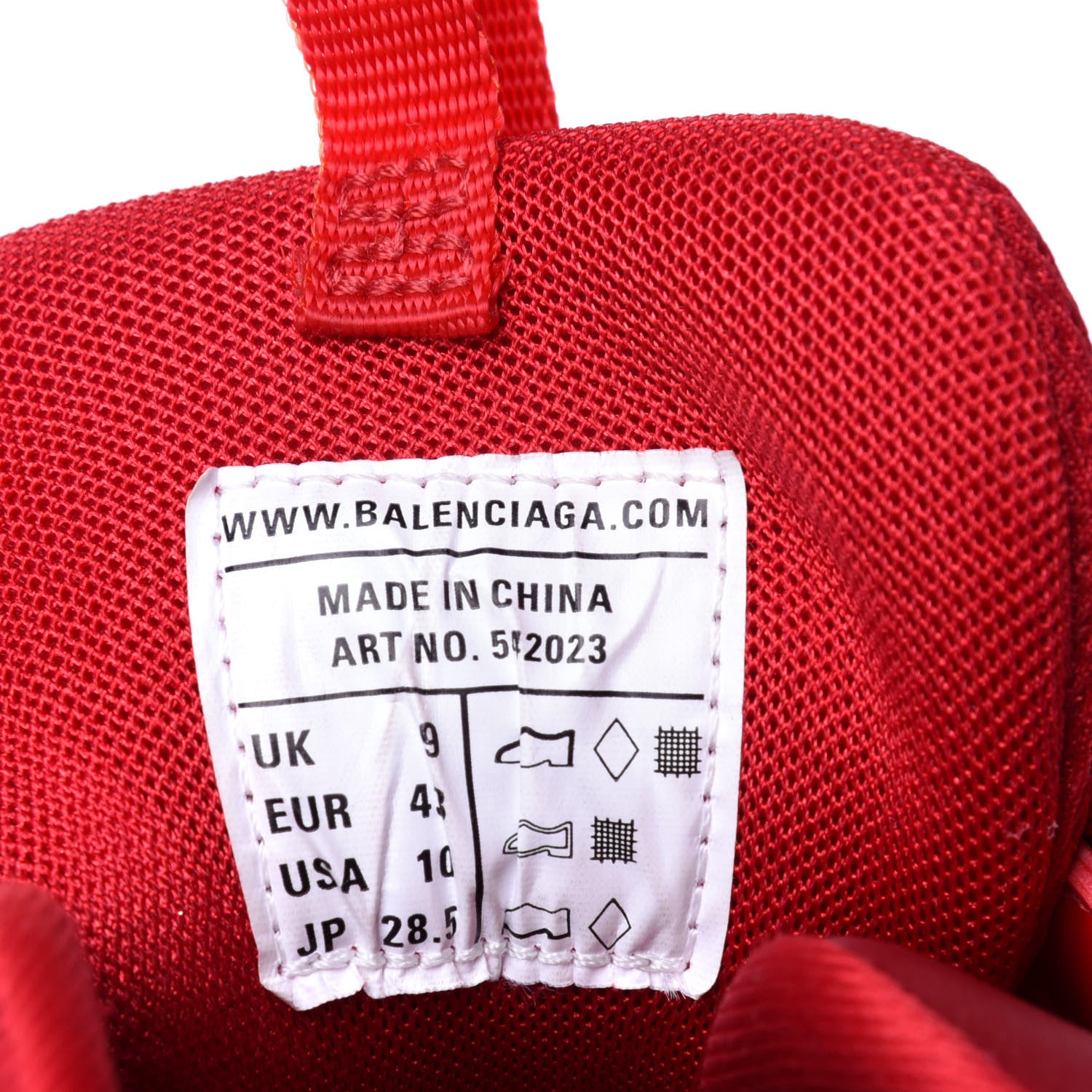 Balenciaga Mesh Nylon Mens Track Sneakers 43 Malboro Red 11 of 15