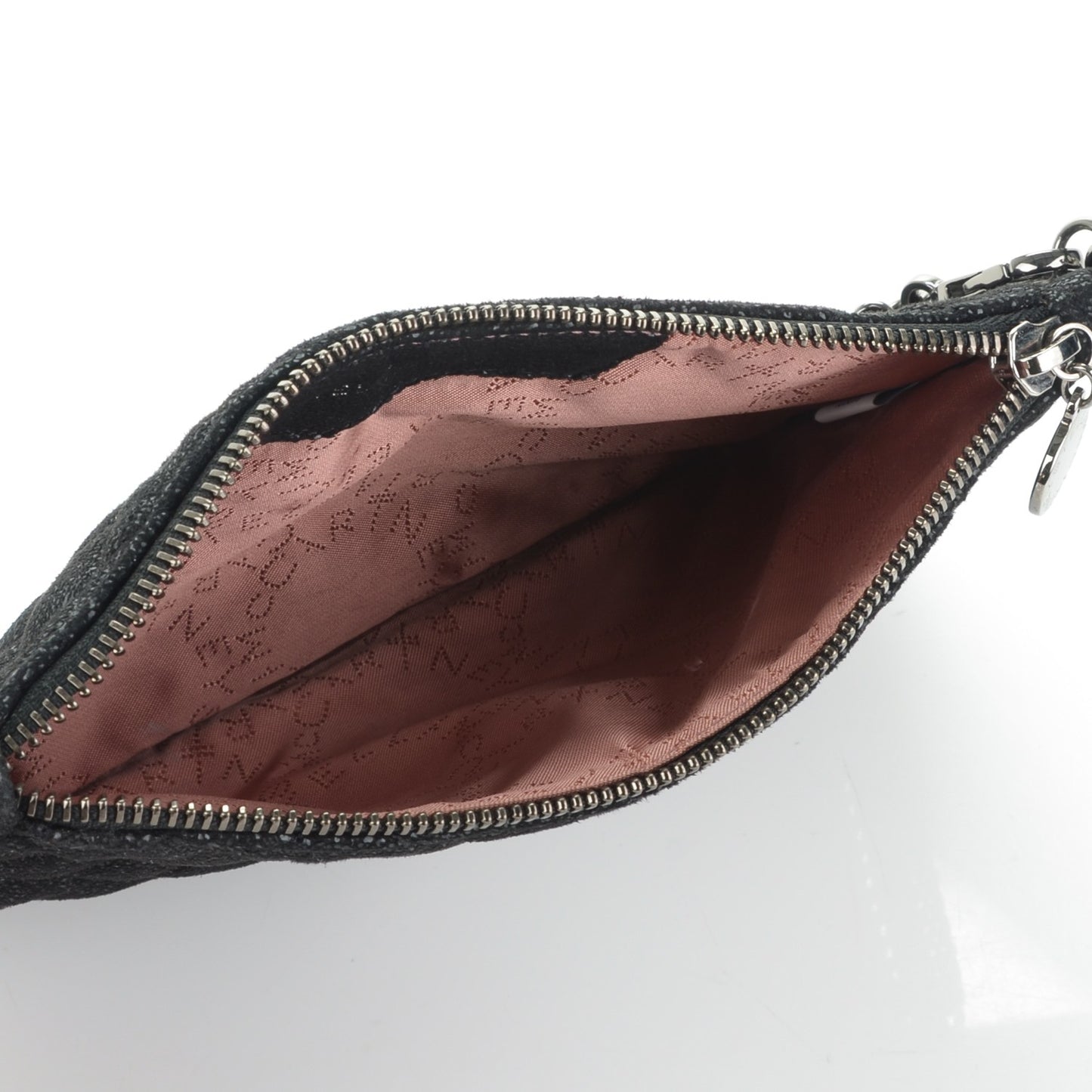 Shaggy Deer Quilted Falabella Wristlet Black
