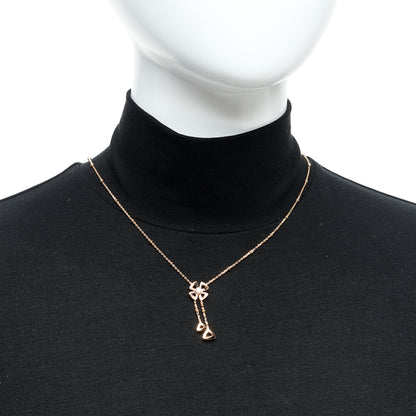 Bulgari 18K Rose Gold Diamond Fiorever Drop Necklace 2 of 8