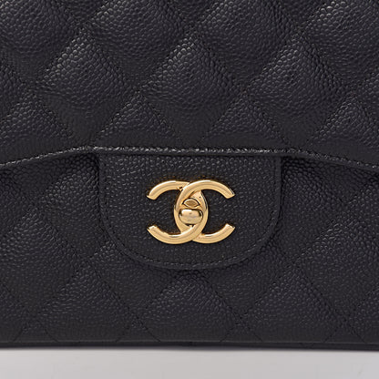 Chanel Caviar Quilted Jumbo Double Flap Black 10 of 10