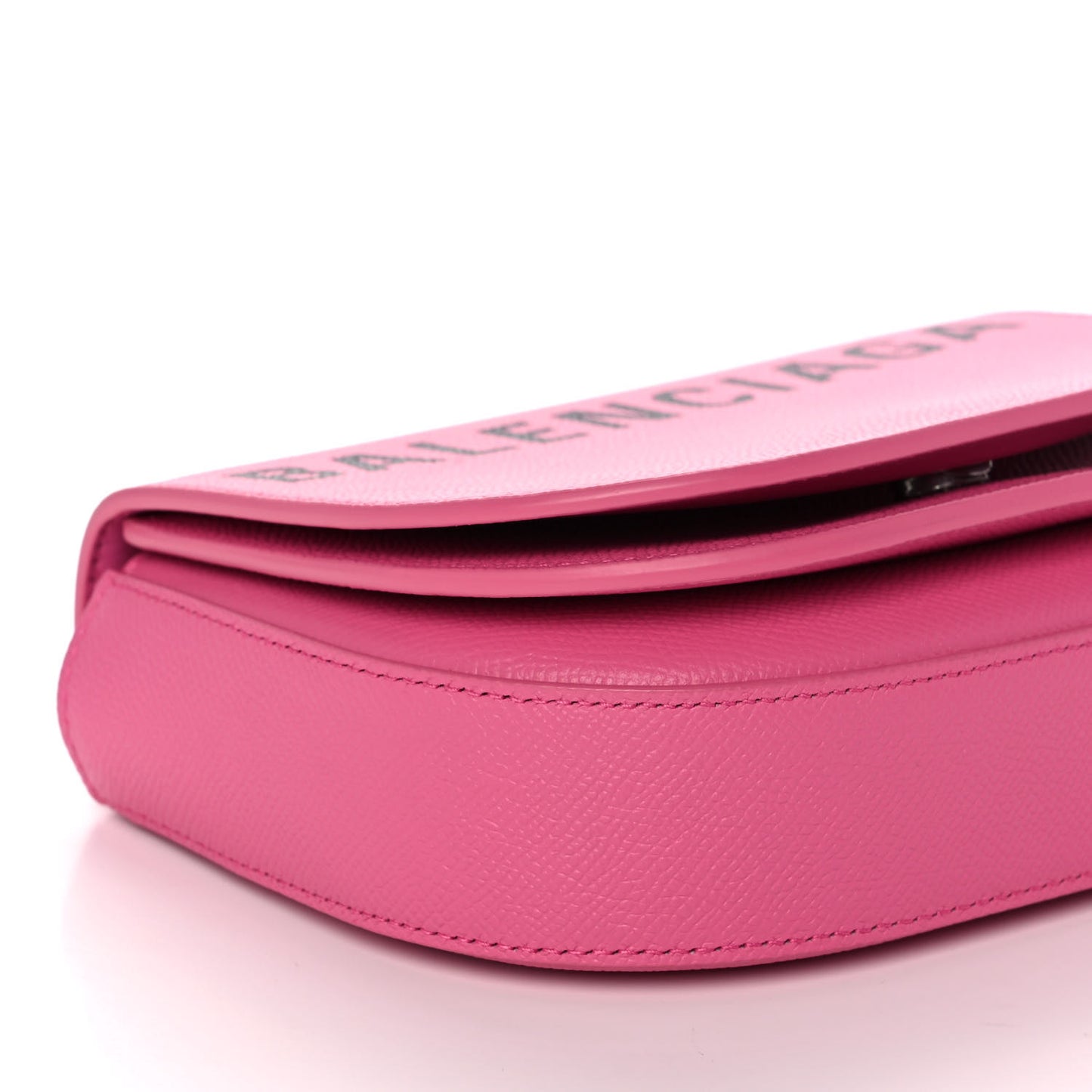 Signature Grained Calfskin Logo Print Ville Day Bag XS Rose Bubblegum Black