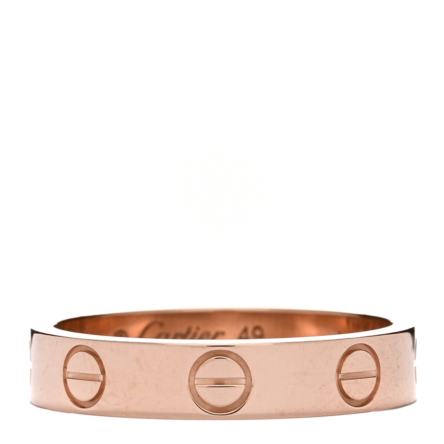 18K Pink Gold 3.5mm LOVE Wedding Band Ring 49 5