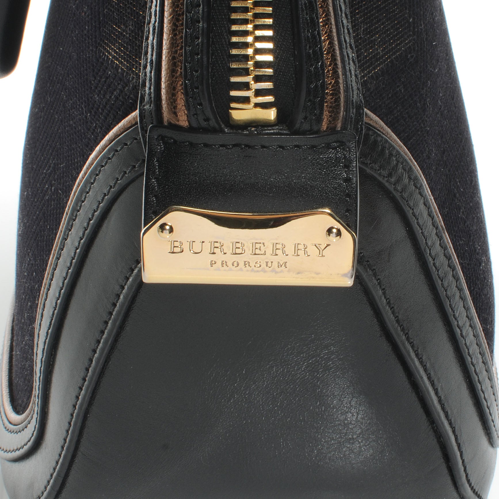 Burberry Prorsum Check Jacquard Orchard Bowling Bag 9 of 9