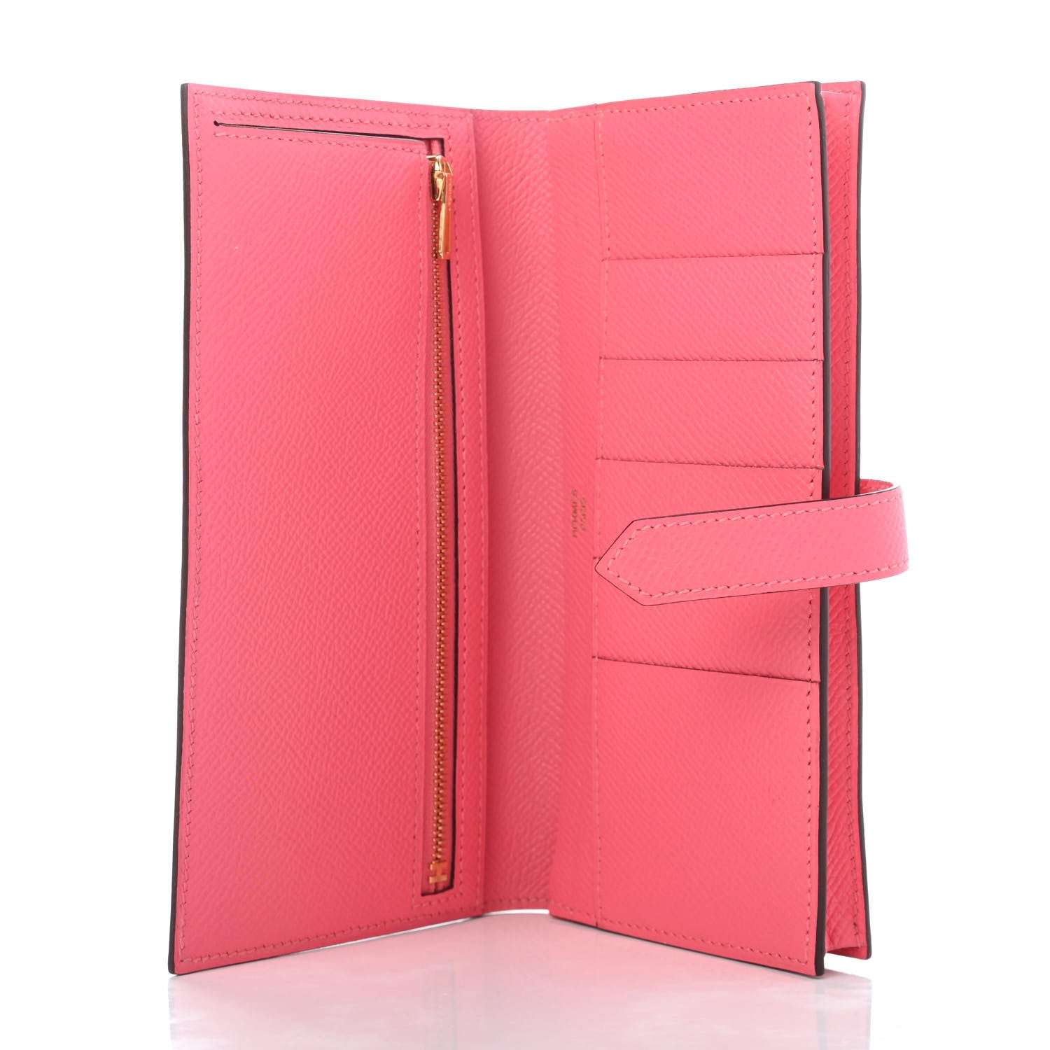 Hermes Epsom Bearn Gusset Wallet Rose Lipstick 5 of 9
