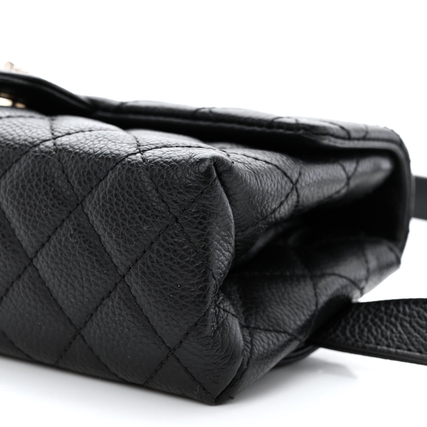 Chanel Grained Calfskin Quilted 2.55 Reissue Flap Belt Bag Clutch Black 11 of 14