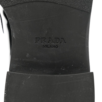 Prada Vernice Triangle 50mm Loafers 38 Black 8 of 8