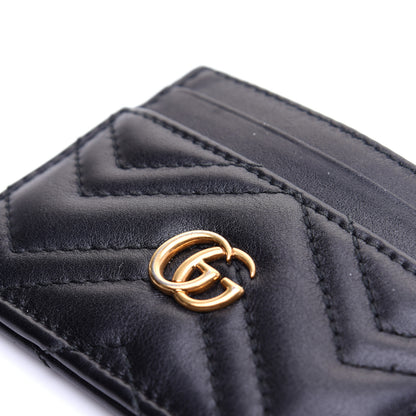 Gucci Calfskin Matelasse GG Marmont Card Holder Black 9 of 9