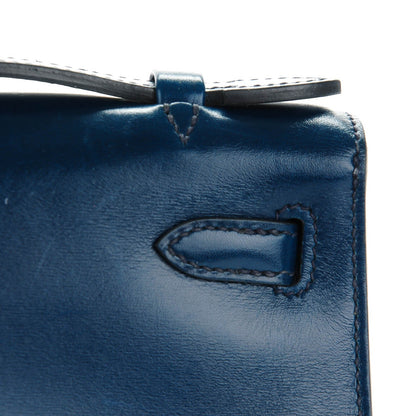 Hermes Box Kelly Pochette Bleu De Prusse 15 of 17