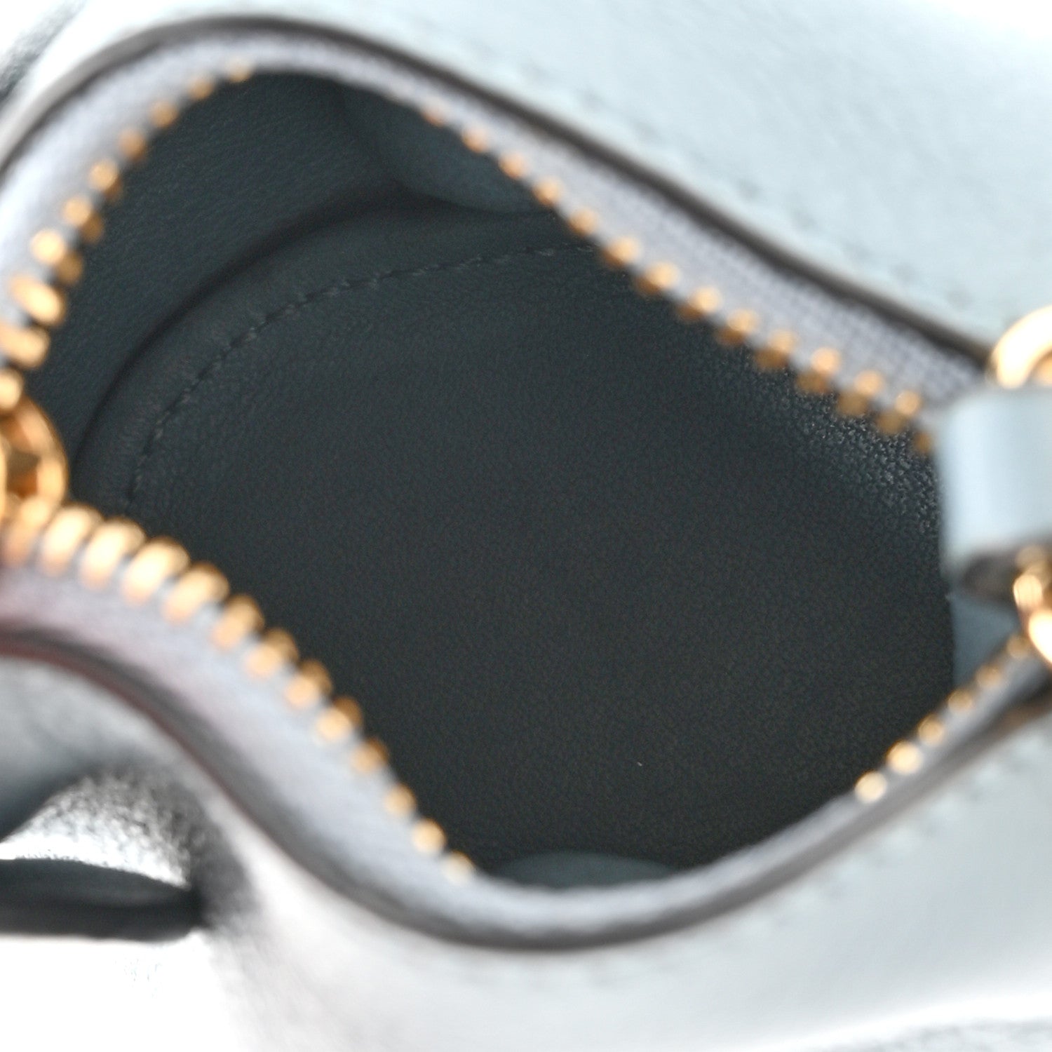 Loewe Calfskin Elephant Coin Purse Bag Charm Key Holder Stone Blue 3 of 5