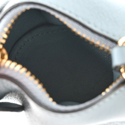 Loewe Calfskin Elephant Coin Purse Bag Charm Key Holder Stone Blue 3 of 5