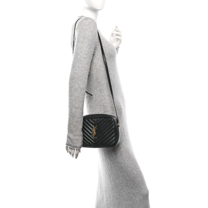 Saint Laurent Calfskin Matelasse Monogram Lou Camera Bag Black 3 of 10