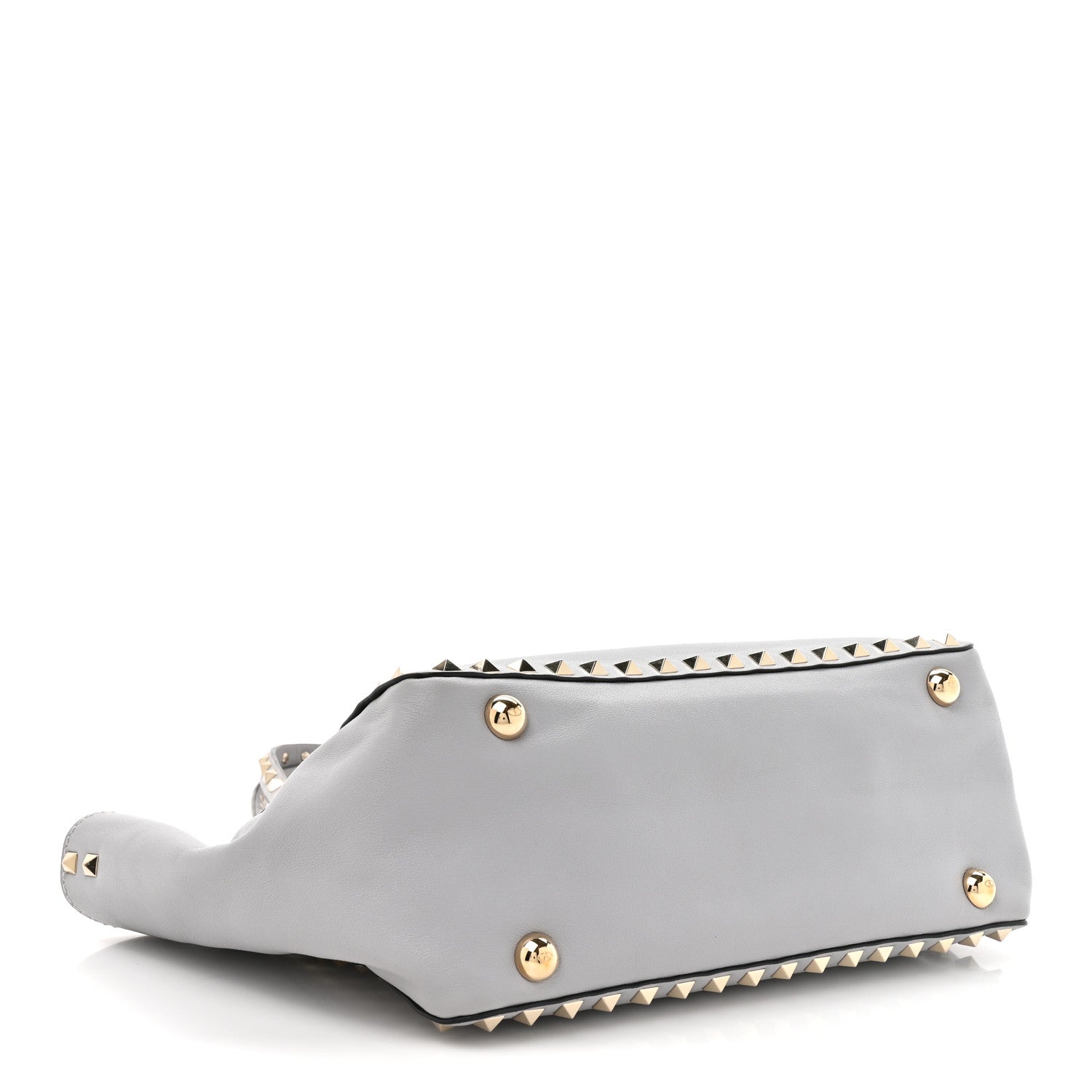 Valentino Garavani Vitello Small Rockstud Tote Grey 4 of 12