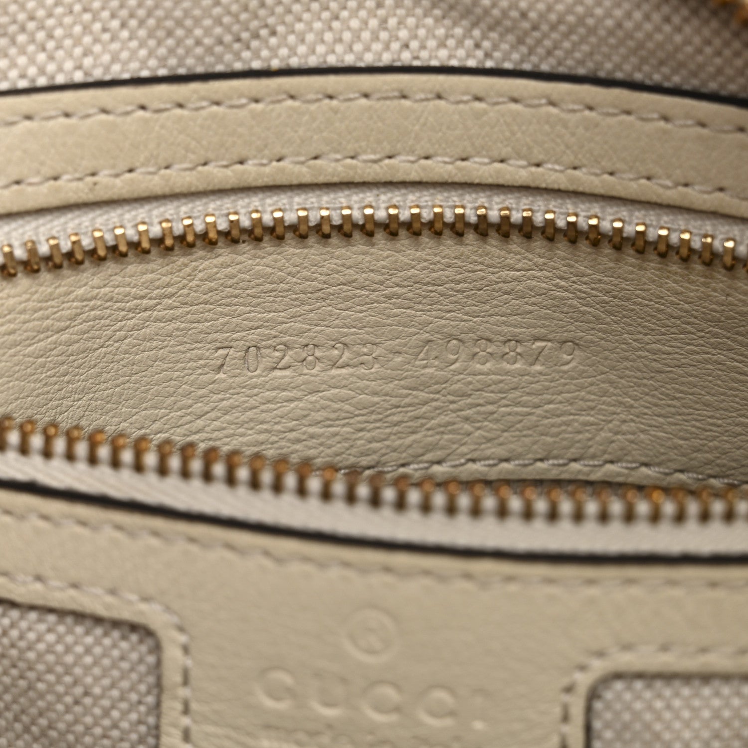 Gucci Aria Calfskin Web Large Attache Shoulder Bag Beige 6 of 12