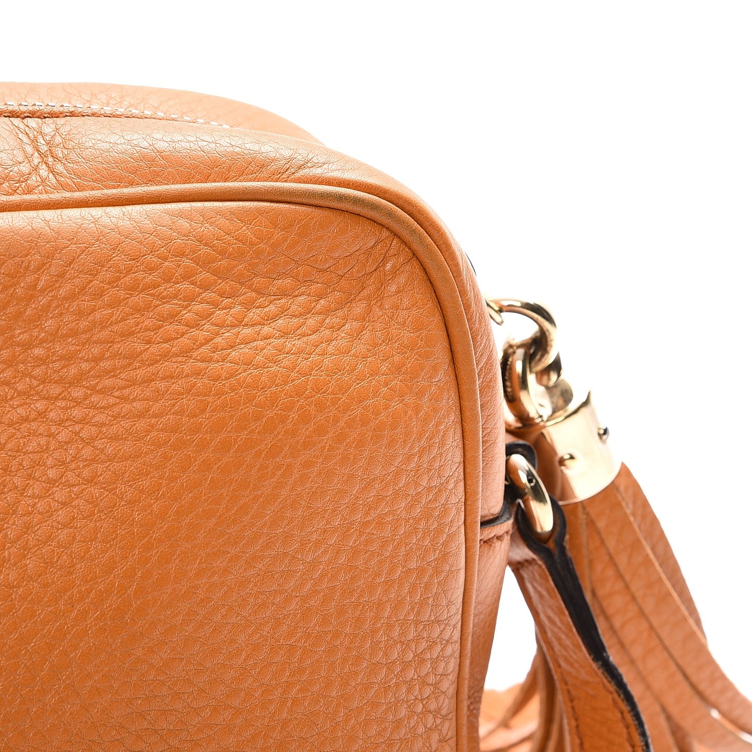 Gucci Pebbled Calfskin Small Soho Disco Bag Curcuma 9 of 9