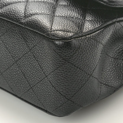 Chanel Caviar Quilted Medium Double Flap Black 10 of 12