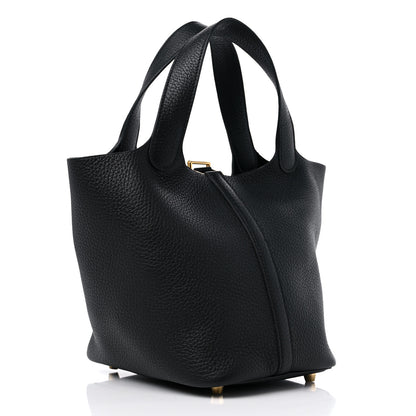 Hermes Taurillon Clemence Picotin Lock 18 PM Black 3 of 10