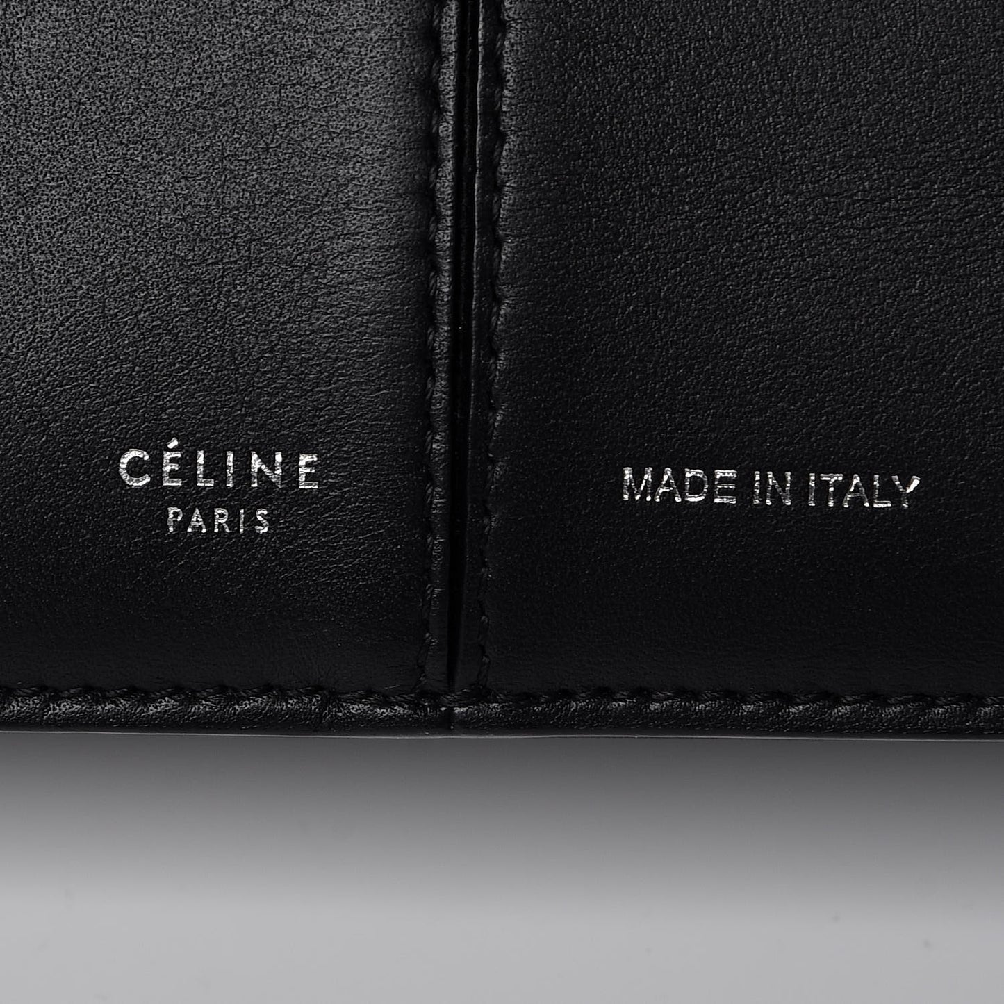Supple Natural Calfskin Tri-Fold Clutch Black