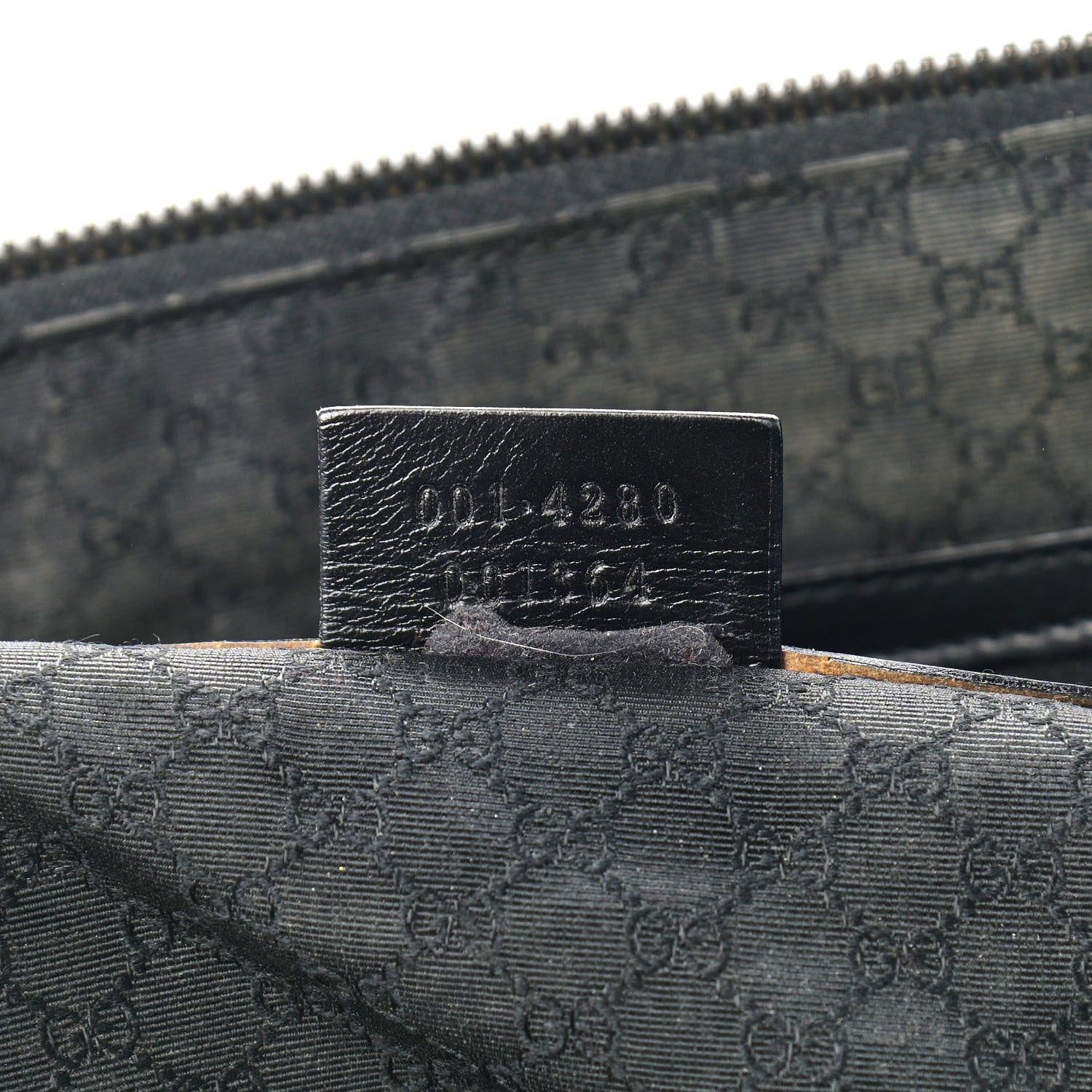 Gucci Calfskin Tote Black 7 of 18