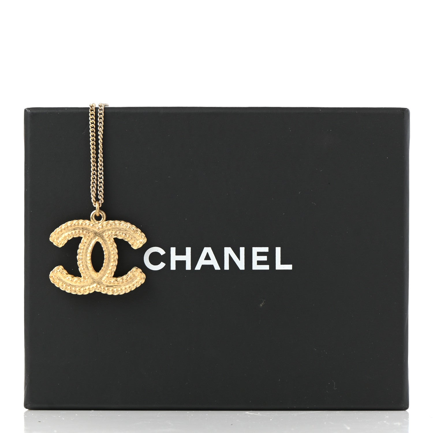 Chanel CC Necklace Matte Gold 6 of 6