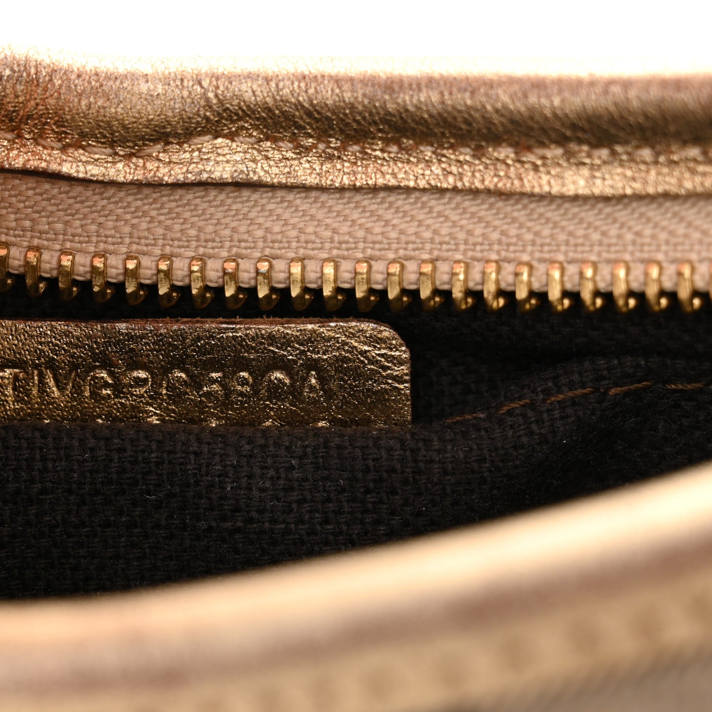 Haymarket Check Perforated Crossbody Gold