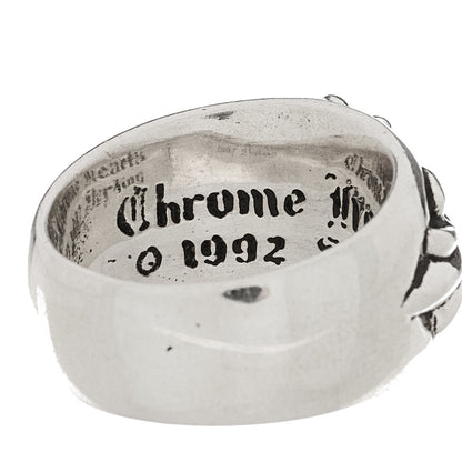 Chrome Hearts Sterling Silver Double Floral Cross Ring 56 7.75 5 of 6