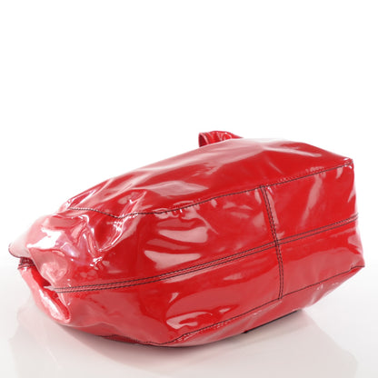 Valentino Garavani Patent Lacca Large Nuage Bow Hobo Red 4 of 8